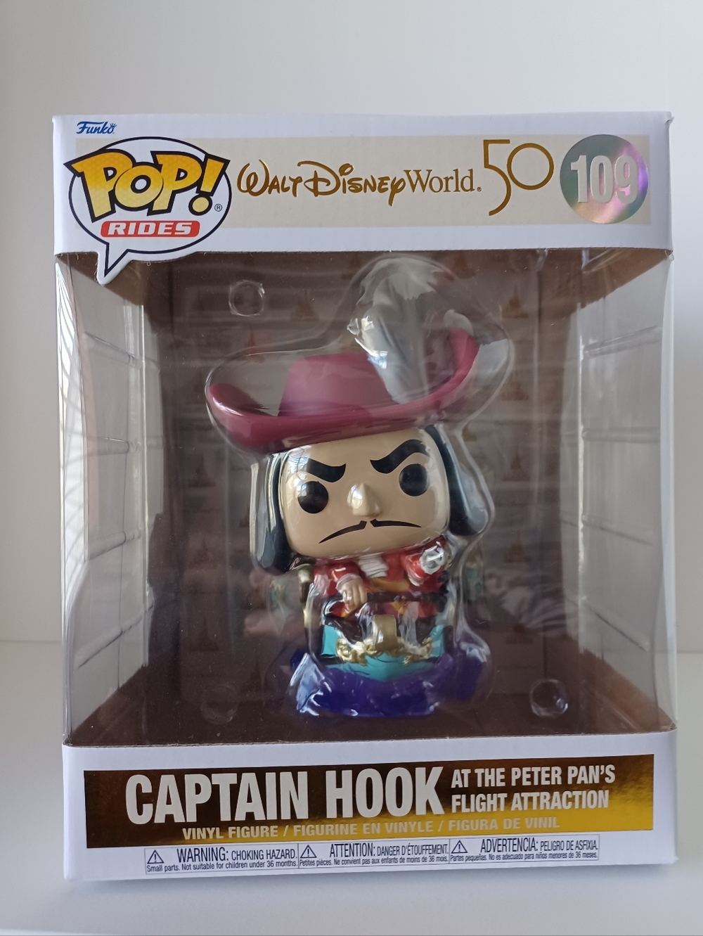 Disney World 50 Captain Hook At The Peter Pan's Flight Attraction 109 Funko Pop
